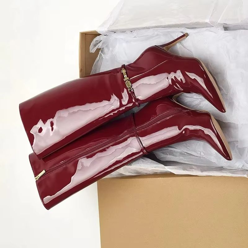 Leather Classic Strap - Puntige neus Stiletto hoge hakken Riemgesp
